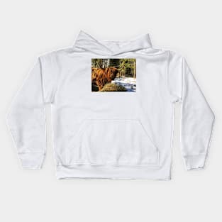 Scottish Highland Cattle Cow 2344 Kids Hoodie